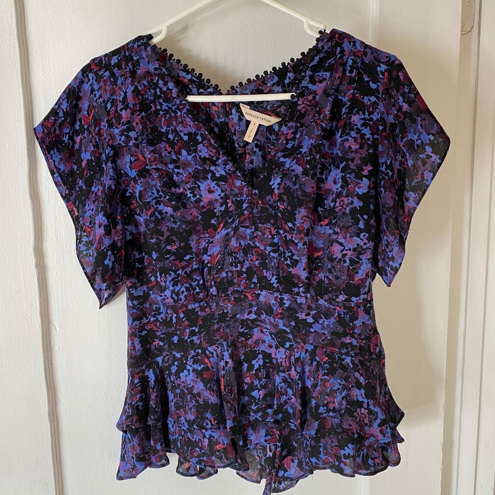 Rebecca Taylor Rhapsody Silk Blouse/Top Size 4